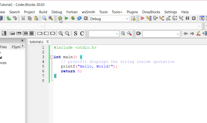 Setting Up Code::Blocks IDE for C Programming: Step 18: Once code is written compile the program
